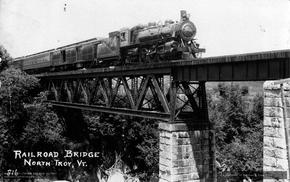 Postcard: Railroad Bridge, North Troy, Vermont